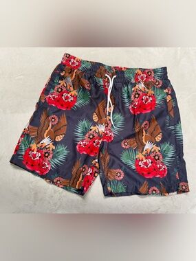 Men’s Indestructible MFG swim trunks Hawaiian eagle print size XL